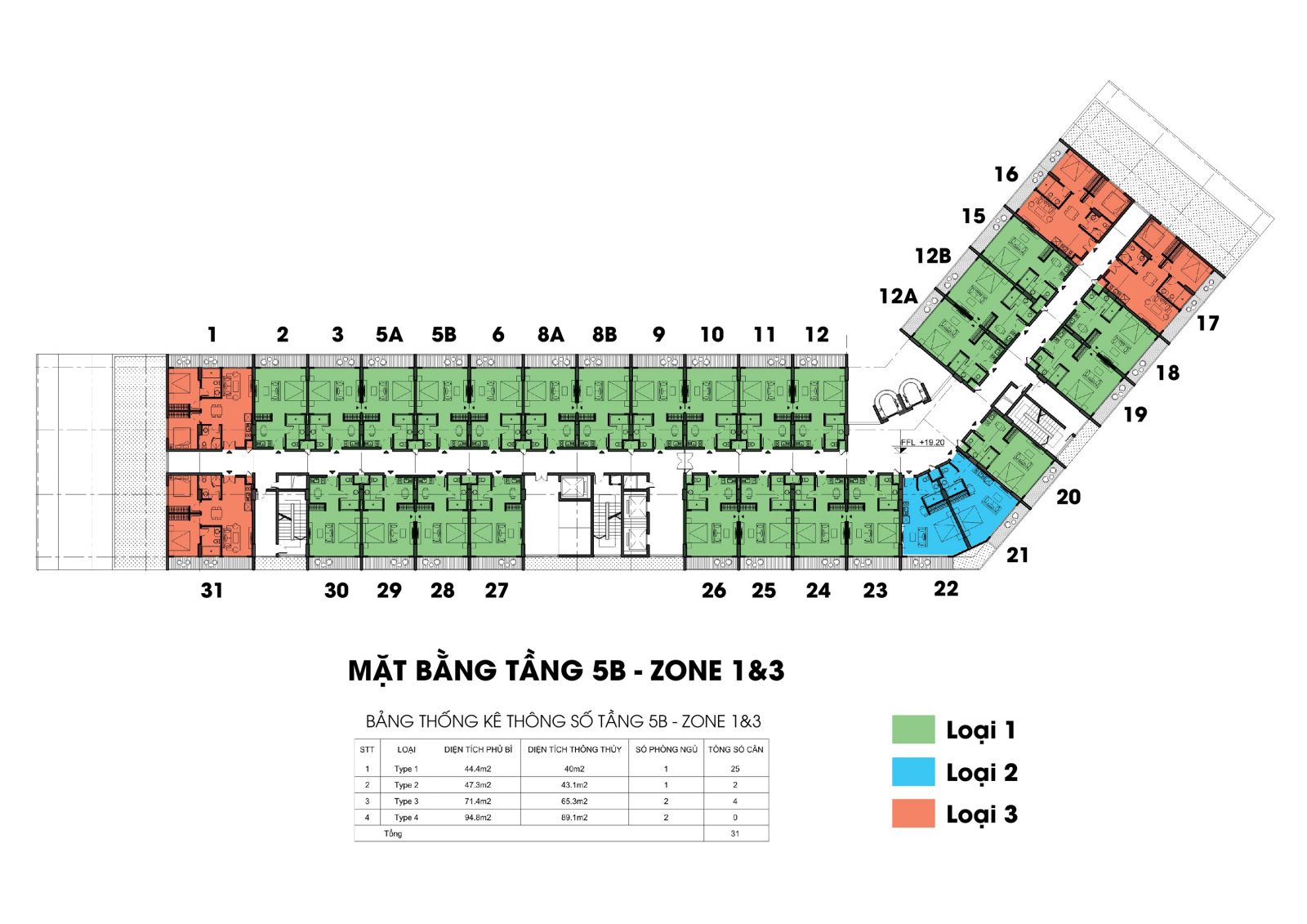 mặt bằng tầng 5b